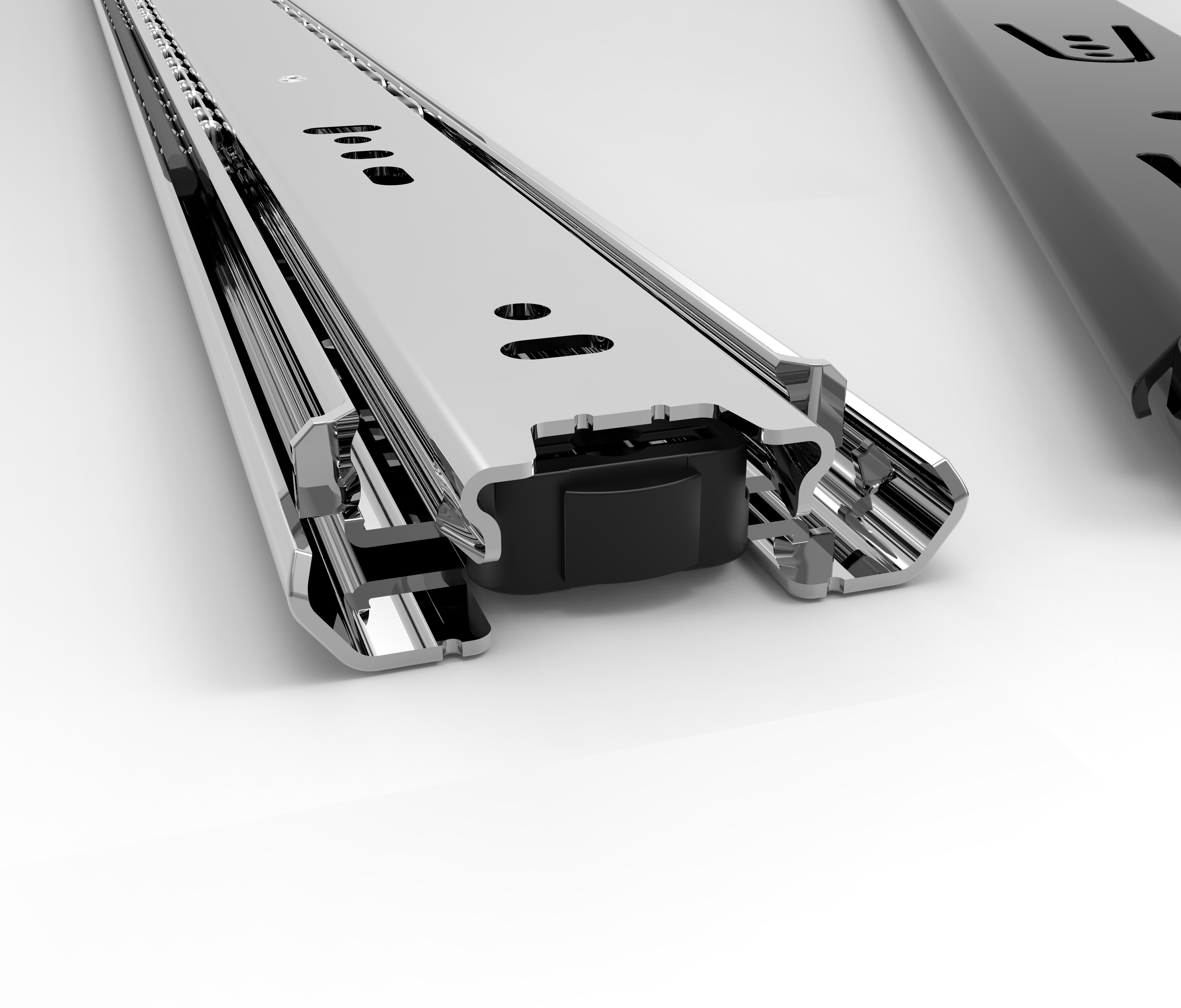 抽屉导轨结构3D图纸 Solidworks设计 附STEP